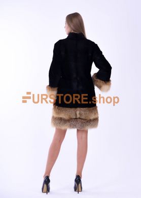 photographic Nutria fur coat with fox, transformer in the women's fur clothing store https://furstore.shop