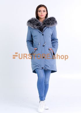 фотогорафия Зимняя теплая парка с мехом песца в магазине женской меховой одежды https://furstore.shop