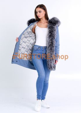 photographic Winter warm parka with fox fur in the women's fur clothing store https://furstore.shop