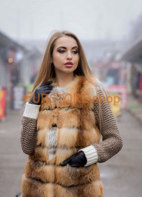 photographic Vest from fox 80 cm, natural fur in the women's fur clothing store https://furstore.shop