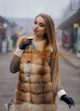 фотогорафия Жилетка из лисы 80 см, натуральный мех в магазине женской меховой одежды https://furstore.shop