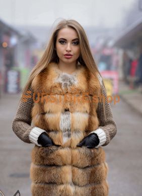 фотогорафия Жилетка из лисы 80 см, натуральный мех в магазине женской меховой одежды https://furstore.shop