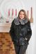 photo Nutria fur coat with a collar of a silver fox edge in the women's furs clothing web store https://furstore.shop