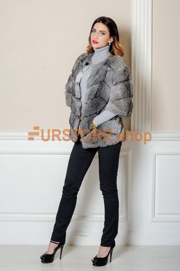photographic Ash Rabbit Fur Coat in the women's fur clothing store https://furstore.shop