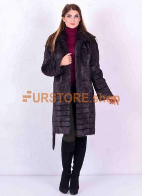 photographic Fur coat from natural fur of nutria, review in the women's fur clothing store https://furstore.shop