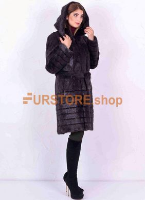 photographic Fur coat from natural fur of nutria, review in the women's fur clothing store https://furstore.shop