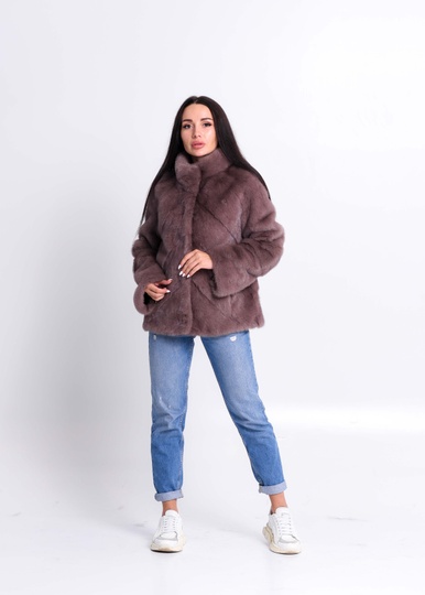 photographic Short mink fur coat, sleeve transformer in the women's fur clothing store https://furstore.shop