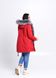 фото Красная куртка парка с мехом песца в интернет магазине магазине меха https://furstore.shop