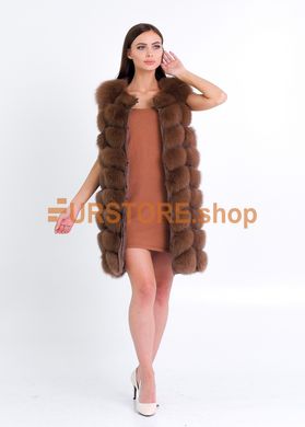 photographic Arctic vest made of natural cocoa fur in the women's fur clothing store https://furstore.shop