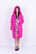 photo Bright pink rabbit fur coat with a hood in the women's furs clothing web store https://furstore.shop