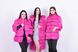 photo Bright pink rabbit fur coat with a hood in the women's furs clothing web store https://furstore.shop