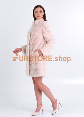 photographic Fur coat - transformer from peach mink fur in the women's fur clothing store https://furstore.shop