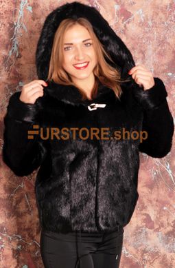 photographic Nutria fur drawstring with hood, real fur in the women's fur clothing store https://furstore.shop
