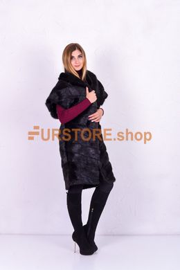 фотогорафия Меховой жилет из нутрии с коротким рукавом летучая мышь в магазине женской меховой одежды https://furstore.shop