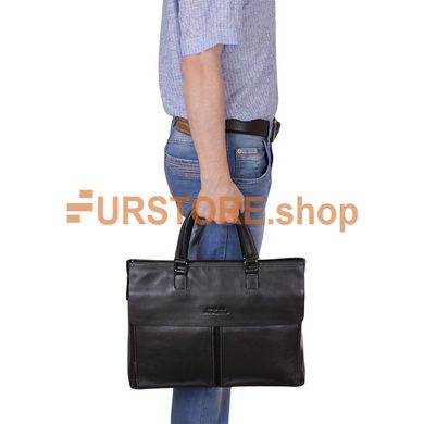 фотогорафия Портфель из натуральной кожи de esse LC45625X-1 Черный в магазине женской меховой одежды https://furstore.shop