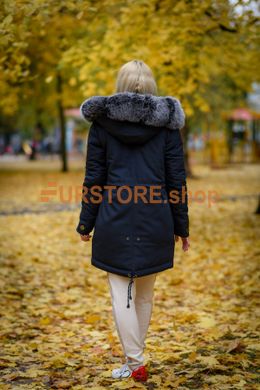 фотогорафия Зимняя куртка парка с мехом под чернобурку в магазине женской меховой одежды https://furstore.shop