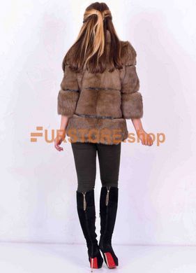 photographic Short fur coat, sable color in the women's fur clothing store https://furstore.shop