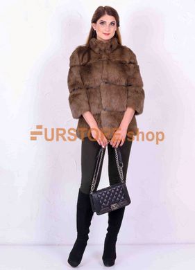 photographic Short fur coat, sable color in the women's fur clothing store https://furstore.shop
