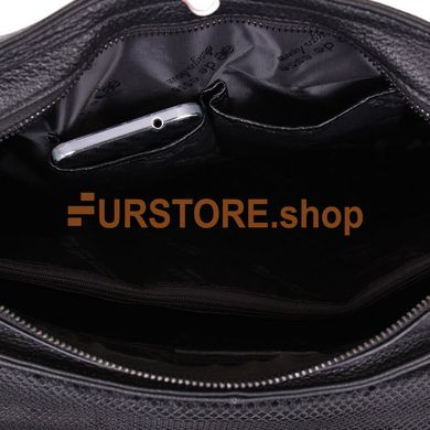 фотогорафия Портфель из натуральной кожи de esse LC78779X-2 Черный в магазине женской меховой одежды https://furstore.shop