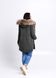 фото Зимова парка хакі з хутром єнота в онлайн крамниці жіночого одягу https://furstore.shop