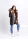 фото Зимова парка хакі з хутром єнота в онлайн крамниці жіночого одягу https://furstore.shop