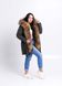 photo Winter parka Khaki with raccoon fur in the women's furs clothing web store https://furstore.shop