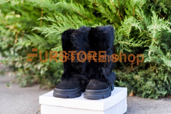 photographic Medda women's boots with fur outside in the women's fur clothing store https://furstore.shop