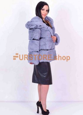 photographic Female short fur coat with a hood length 65cm in the women's fur clothing store https://furstore.shop