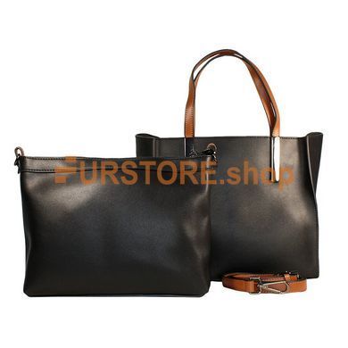 фотогорафия Сумка de esse D39613-401 Черная в магазине женской меховой одежды https://furstore.shop