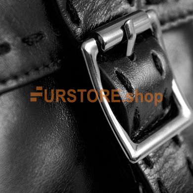фотогорафия Портфель из натуральной кожи de esse LC45778Х-3 Черный в магазине женской меховой одежды https://furstore.shop