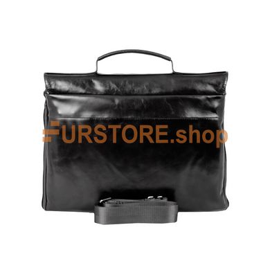фотогорафия Портфель из натуральной кожи de esse LC45778Х-3 Черный в магазине женской меховой одежды https://furstore.shop