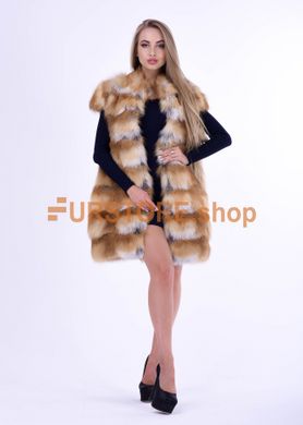 фотогорафия Женская жилетка из натурального меха лисы, размеры 40-48 в магазине женской меховой одежды https://furstore.shop