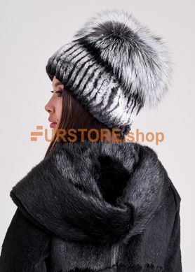 photographic Женская шапка из натурального меха кролика РЕКС in the women's fur clothing store https://furstore.shop