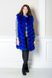 фото Яскрава песцева жилетка синього кольору в онлайн крамниці жіночого одягу https://furstore.shop