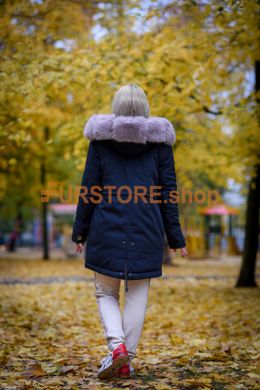 фотогорафія Зимова жіноча парка з рожевим хутром песця в онлайн крамниці хутряного одягу https://furstore.shop