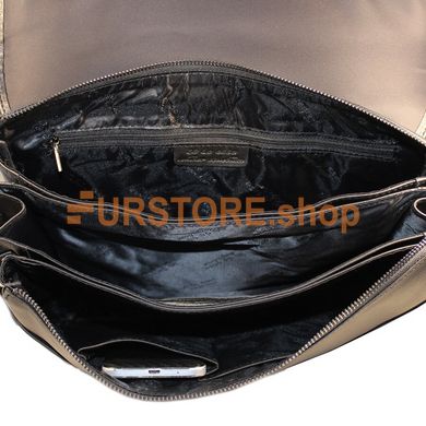 фотогорафия Портфель из натуральной кожи de esse LC45263X-2 Черный в магазине женской меховой одежды https://furstore.shop