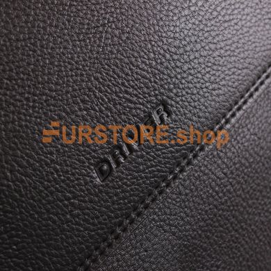 фотогорафия Портфель из искусственной кожи de esse DR19363-A235 Черный в магазине женской меховой одежды https://furstore.shop