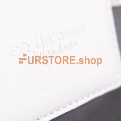 фотогорафия Сумка de esse D23817-2Z Черно-белая в магазине женской меховой одежды https://furstore.shop