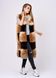 фото Роскошная меховая жилетка из лисы с комбинированными вставками в интернет магазине магазине меха https://furstore.shop