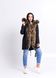photo Black parka with fur of goldy polar fox in the women's furs clothing web store https://furstore.shop
