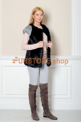 photographic Budget black rabbit vest in the women's fur clothing store https://furstore.shop