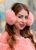 фотогорафия Зимние меховые наушники нежно персикового цвета в магазине женской меховой одежды https://furstore.shop