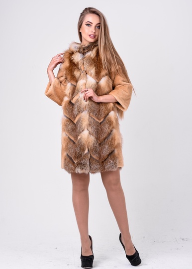 photographic Fur coat transformer from fox, natural fur in the women's fur clothing store https://furstore.shop