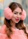 фото Зимние меховые наушники нежно персикового цвета в интернет магазине магазине меха https://furstore.shop