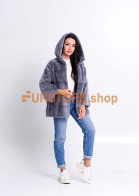photographic Mink coat with a fur hood in the women's fur clothing store https://furstore.shop