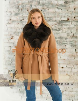 photographic Long wool biker jacket with fur collar in the women's fur clothing store https://furstore.shop