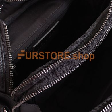 фотогорафия Барсетка из искусственной кожи de esse DR19061-A235 Черная в магазине женской меховой одежды https://furstore.shop