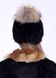 photo Женская зимняя шапка черная с бубоном из меах енота in the women's furs clothing web store https://furstore.shop