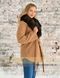 photo Long wool biker jacket with fur collar in the women's furs clothing web store https://furstore.shop