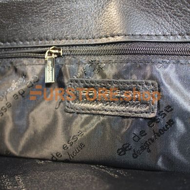 фотогорафия Портфель из натуральной кожи de esse LC45564X-2 Черный в магазине женской меховой одежды https://furstore.shop